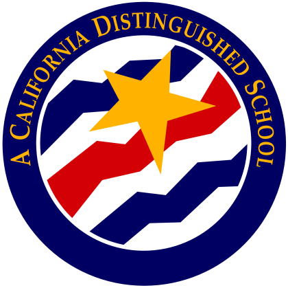 National Distinguished Principal Program seal with red, white, and blue design